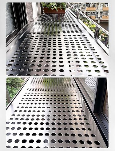 304 Stainless Steel Perforated Sheet - Anti-Theft Mesh Pad for Windows & Balconies, Safety Protective Net, Leakproof Decorative Grilles, Punching Plate (57x400cm) in Saudi Arabia