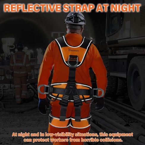 TRSMIMA Safety Harness Fall Protection - Roofing Full Body Climbing Harness Men Tree Work Rock Climbing Chest Ascender Detachable Design in Saudi Arabia