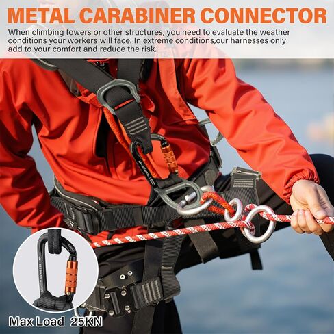 TRSMIMA Safety Harness Fall Protection - Roofing Full Body Climbing Harness Men Tree Work Rock Climbing Chest Ascender Detachable Design in Saudi Arabia