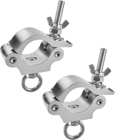 قطعتان من مشبك تروس المسرح الأوسع مع مسمار بعروة، مشبك O من سبائك الألومنيوم عالي التحمل لجدار الفيديو LED وتركيب الإضاءة (40-52 مم OD) in Kuwait