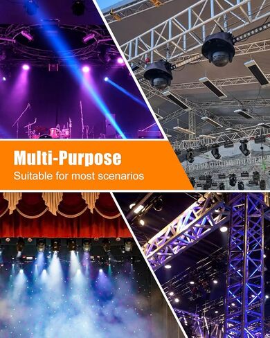 قطعتان من مشبك تروس المسرح الأوسع مع مسمار بعروة، مشبك O من سبائك الألومنيوم عالي التحمل لجدار الفيديو LED وتركيب الإضاءة (40-52 مم OD) in Kuwait