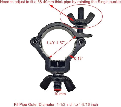1-1/2"" Stage Light Clamp Truss O Clamps 38-40mm DJ Lighting Clamps Heavy Duty 220 Lbs for DJ Lighting Par Lights Spot Lights 4 Pack in Kuwait