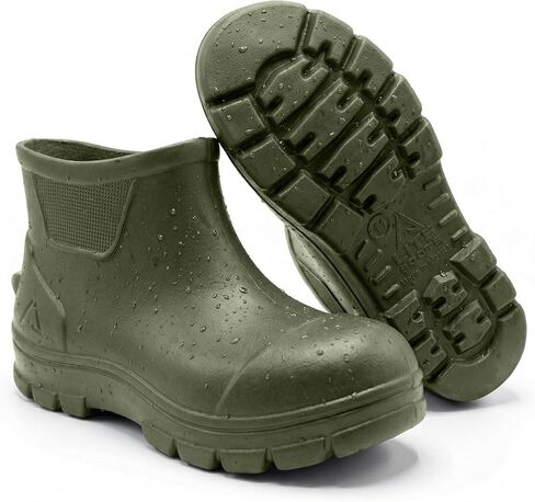 أحذية قصيرة للرجال - خفيفة للغاية، معزولة ومقاومة للماء، أحذية مطر للكاحل للرجال - أحذية مطاطية مصبوبة بالحقن، مضادة للانزلاق ومتينة للصيد وصيد الأسماك والحديقة والأعمال المنزلية والهواء الطلق in Kuwait