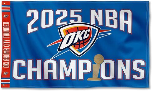 راية وين كرافت أوكلاهوما سيتي ثاندر 2025 NBA Champions 3x5 بريميوم in Kuwait