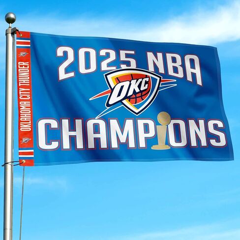 راية وين كرافت أوكلاهوما سيتي ثاندر 2025 NBA Champions 3x5 بريميوم in Kuwait