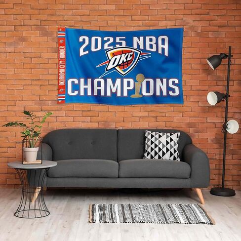 راية وين كرافت أوكلاهوما سيتي ثاندر 2025 NBA Champions 3x5 بريميوم in Kuwait