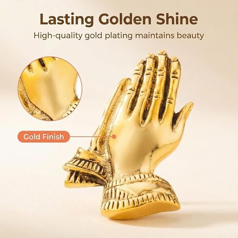 Serenity Prayer Brooch Pins Gold Praying Hands Vintage Lapel Badge Brooches for Women Fashion Jewelry Clothing Decoration Accessories in Kuwait