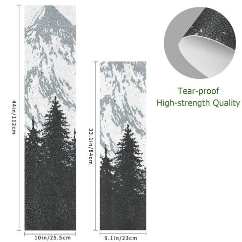 YETTASBIN Nature Mountain Skateboard Grip Tape, Bubble Free Anti Slip Longboard Grip Tape Sheet Sticker Deck Sandpaper for Rollerboard, 44 x 10 Inch in Saudi Arabia