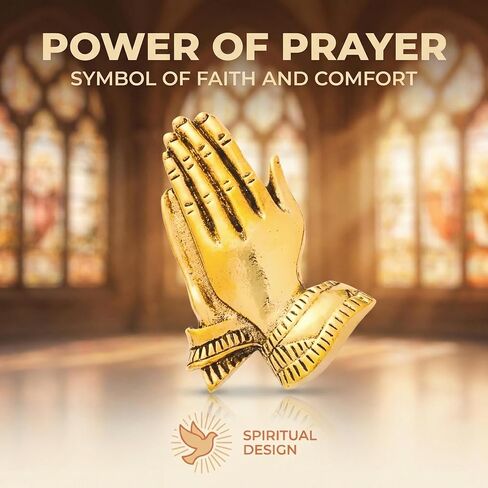 Serenity Prayer Brooch Pins Gold Praying Hands Vintage Lapel Badge Brooches for Women Fashion Jewelry Clothing Decoration Accessories in Kuwait