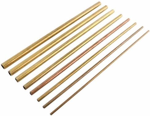 10Pcs Seamless Brass Round Tube 30mm Length for DIY Crafts Wall Hangings(6mm x 0.5mm) in Kuwait