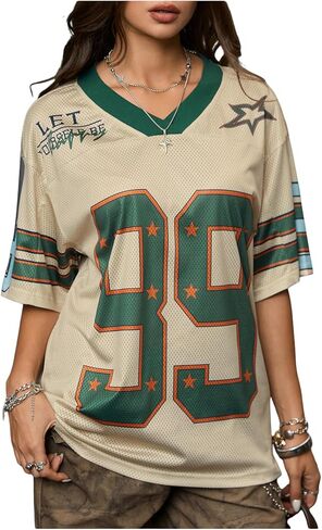 SOLY HUX Oversized Graphic Tees for Women Fashion Jersey Shirts Short Sleeve Tshirts Y2k Tops in Saudi Arabia