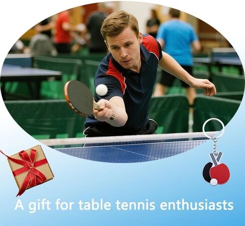 Sports Gifts Keychain Ping Pong Accessories for WoMen Table Tennis Keychain Sports Themed Gift for Ping Pong Lovers Birthday Gifts for WoMen Table Tennis Charm with Card Removal Tool in Saudi Arabia