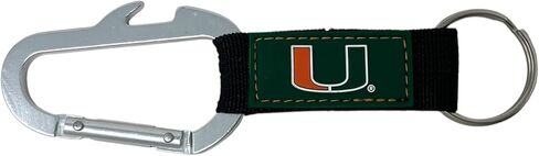 Pro Specialties Group NCAA Miami Hurricanes Carabineer Keytag, Team Colors, One Size… in Saudi Arabia