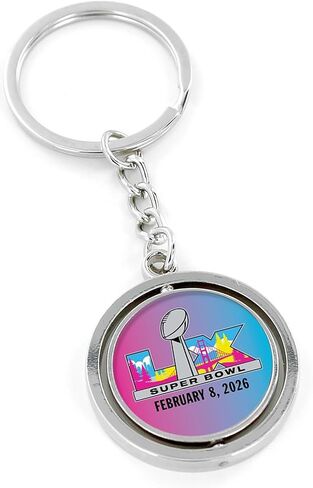 aminco Seattle Seahawks NFL Super Bowl LX Champions Rotating Keychain - Officially Licensed Collectible Gift in Kuwait