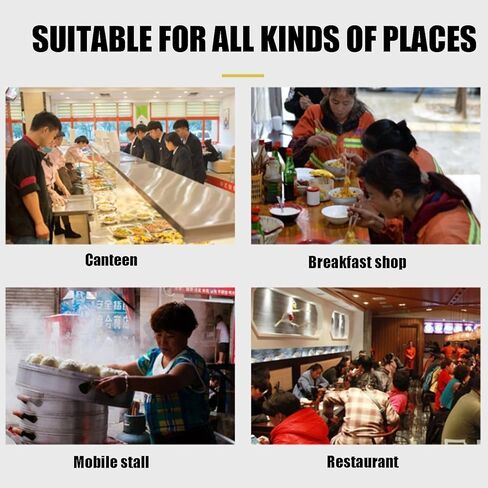 Stainless Steel Food Steamer,4Hole Steamed Buns Machine,30-110℃ Constant Temperature,for Breakfast Shops, Canteens, Restaurants in Saudi Arabia