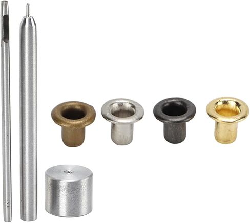 Grommets, 2mm Metal Eyelets Kit Copper Plated Grommet Set for Shoelaces Belts Leather Fabric Repair Strong Rust Resistant Durable with Storage Box for Clothing Bags Craft Projects Easy Install in Saudi Arabia