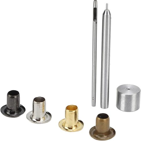 Grommets, 2mm Metal Eyelets Kit Copper Plated Grommet Set for Shoelaces Belts Leather Fabric Repair Strong Rust Resistant Durable with Storage Box for Clothing Bags Craft Projects Easy Install in Saudi Arabia