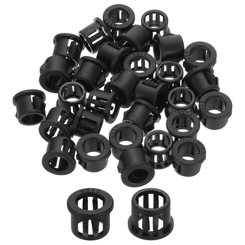 uxcell 30Pcs Round Cable Snap Bushing Grommets, 1-1/4"(32mm) Black Snap in Cable Grommet Protector for Locking Tube Hose Wire Cord in Saudi Arabia