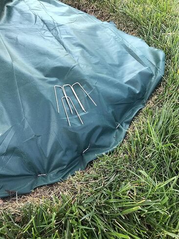 دبابيس المناظر الطبيعية (50 قطعة) - دبابيس سياج مجلفنة شديدة التحمل مضادة للصدأ لنسيج حاجز الأعشاب، غطاء أرضي، أنابيب الري، 13 مقياس، 50 قطعة in Kuwait