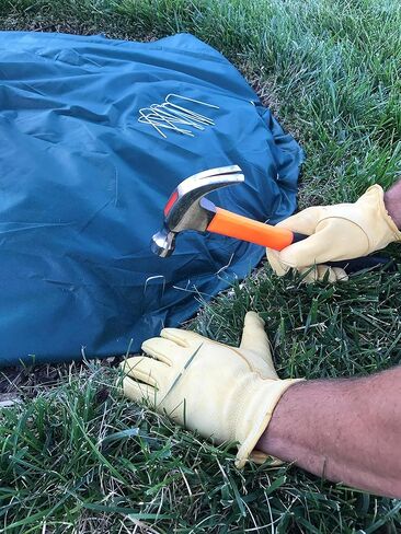 دبابيس المناظر الطبيعية (50 قطعة) - دبابيس سياج مجلفنة شديدة التحمل مضادة للصدأ لنسيج حاجز الأعشاب، غطاء أرضي، أنابيب الري، 13 مقياس، 50 قطعة in Kuwait