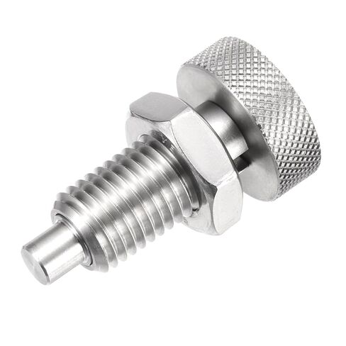 PATIKIL Spring Plunger with Knurled Handle, M10x1.5 Spring Return Knob Plunger 304 Stainless Steel Retractable Coarse Thread Index Plunger for Industrial Equipment in Saudi Arabia