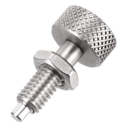 PATIKIL Spring Plunger with Knurled Handle, M10x1.5 Spring Return Knob Plunger 304 Stainless Steel Retractable Coarse Thread Index Plunger for Industrial Equipment in Saudi Arabia