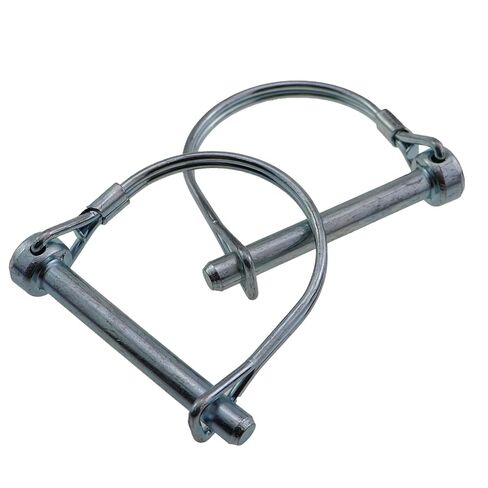 2PCS Stainless Steel D Locking Pins Spring Loaded Safety Pin Locator Pins 6.3x50mm Silver Trailer Pins Heavy Duty Axle Locking Pins for Table Saw Lawn Agricultural Truck Canopy Parts in Saudi Arabia