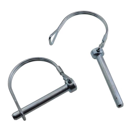 2PCS Stainless Steel D Locking Pins Spring Loaded Safety Pin Locator Pins 6.3x50mm Silver Trailer Pins Heavy Duty Axle Locking Pins for Table Saw Lawn Agricultural Truck Canopy Parts in Saudi Arabia