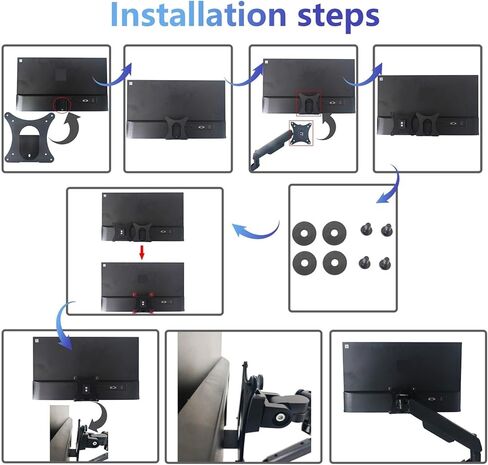 محول تركيب VESA، متوافق مع HP Series 5 23.8 27 بوصة 524sh 527sh M24h M27h FHD حامل شاشة يتصاعد على الذراع/المكتب in Kuwait