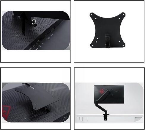 محول تثبيت على الحائط، متوافق مع HP OMEN 25 Z7Y57AA Z7Y57A9، حامل شاشة يتم تثبيته على الحامل/الذراع/المكتب in Kuwait