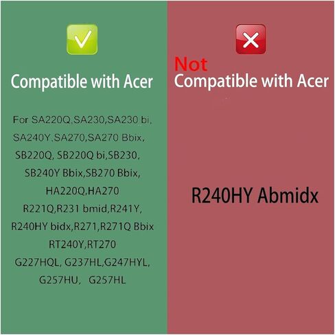 محول تثبيت على الحائط، متوافق مع Acer SB270 SB220Q SA270 RT240Y R221Q HA220Q G257HU حامل شاشة يتصاعد إلى الحامل/الذراع in Kuwait