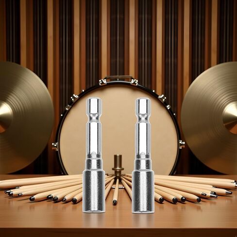 2Pcs Silver Drum Key Keys Tuning Drums Metal Drill Bit Percussion Part Accessory Tool Keychain Percussion Accessories Metal Wrench Cymbal and Accessories in Kuwait