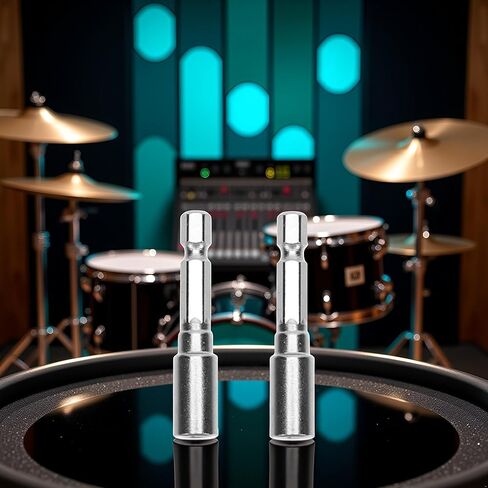 2Pcs Silver Drum Key Keys Tuning Drums Metal Drill Bit Percussion Part Accessory Tool Keychain Percussion Accessories Metal Wrench Cymbal and Accessories in Kuwait