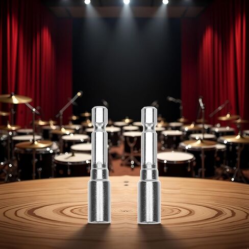 2Pcs Silver Drum Key Keys Tuning Drums Metal Drill Bit Percussion Part Accessory Tool Keychain Percussion Accessories Metal Wrench Cymbal and Accessories in Kuwait