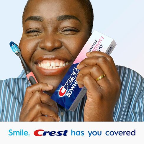 معجون أسنان كريست 3 دي وايت المتطور لتخفيف حساسية التبييض، نعناع ناعم، 3.3 أونصة، عبوة من قطعتين in Kuwait