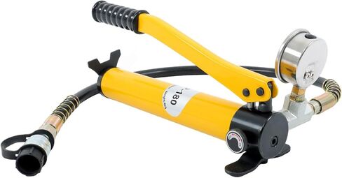 findmall Hydraulic Hand Pump with Oil Gauge, CP-180 Hand Operated Pump for Lifting Cylinders in Saudi Arabia