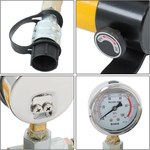 findmall Hydraulic Hand Pump with Oil Gauge, CP-180 Hand Operated Pump for Lifting Cylinders in Saudi Arabia