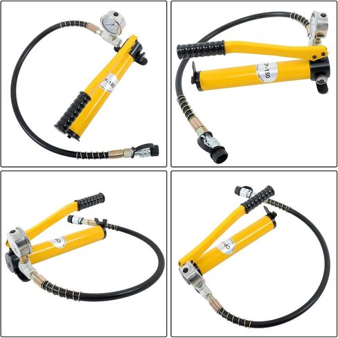 findmall Hydraulic Hand Pump with Oil Gauge, CP-180 Hand Operated Pump for Lifting Cylinders in Saudi Arabia