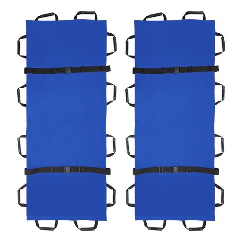 نقالة نقل محمولة مع 12 مقبضًا، نقالة نقل للإسعافات الأولية للإنقاذ، نقالة للكلاب وجرني، محرك حيوانات المريض لإخلاء المصابين في حالات الطوارئ (قطعة واحدة زرقاء) in Kuwait