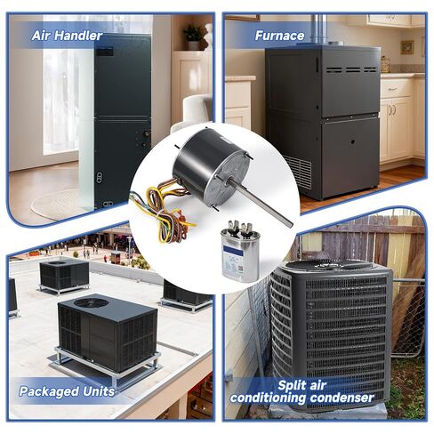 10728 محرك مروحة المكثف يستبدل Mars 10733، Genteq 3728، A.O. سميث FSE1026S، فاسكو D909/ D749، محرك أمريكي 1860، W51-14CJA1-02 إلخ، دوران عكسي 1/4 حصان 208-230 فولت 1.8 أمبير 1075 دورة في الدقيقة 1 سرعة in Kuwait