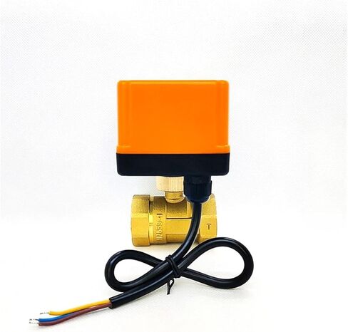 1PCS 3/4" Brass Ball Valve Three-Wire Two-Control Two-Way Actuator with Manual Switch 220V 24V 12V(DC24V) in Kuwait