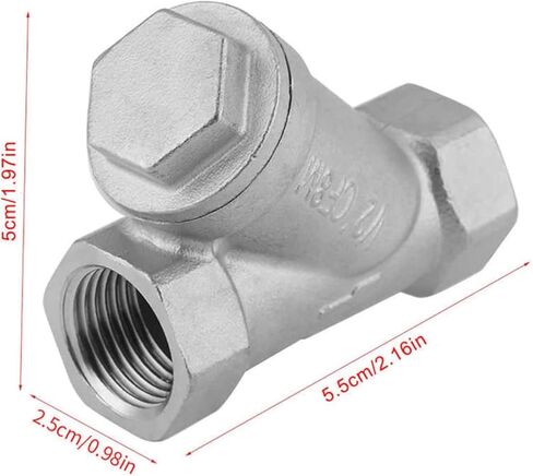 DN15 1/2" PT Thread Stainless Steel Y Type Pump Filter Strainer Pipe Fitting for Water Gas in Kuwait
