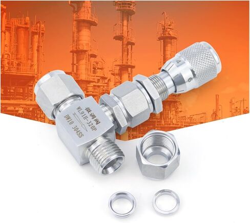 Fit 3/6/8/10/12mm 1/2" OD Tube Compression 304 Stainless Steel Valve Flow Regulating Metering(Straight Type,6mm) in Kuwait