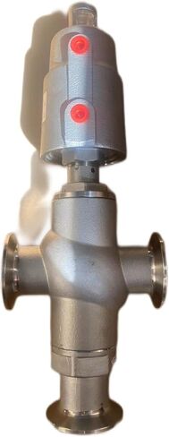 1PCS DN15/20/25/32/40/50 Three-Way clamp 1/4" 3/8" 1/2" 3/4" 1" BSPT Three-Way 3-Way 304 Stainless Steel Pneumatic Angle seat Valve(Thread,3/4") in Kuwait