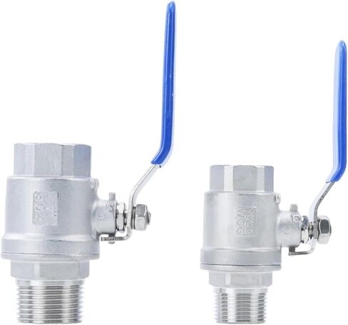 1" 2" Female to Male Thread 304 Stainless Steel Two Piece Ball Valve DN15/DN32/DN40 for Water Oil Gas(1-1/2") in Kuwait