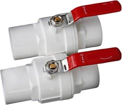1PCS red Anti-Slip Handle PVC Ball Valve 20mm to 110mm Inner Diameter 2-Way Sliding end Water Cut-Off Flow Control Valve(Inner Diameter_90MM) in Kuwait