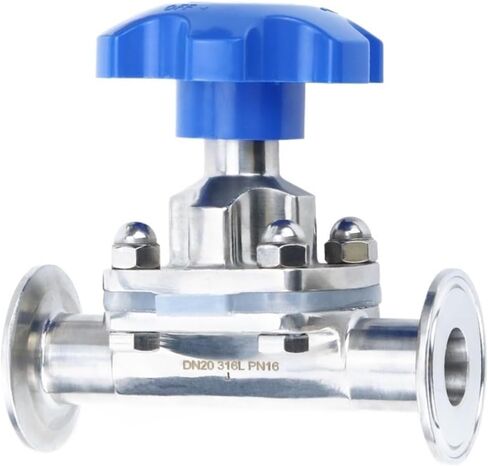 1-1/4" Pipe OD 19mm 25mm 32mm DN20 Stainless Steel 316L Diaphragm Valve 1.5" Tri-Clamp Ferrule OD 50.5mm(1/2" x Ferrule 50.5,White Handle) in Kuwait
