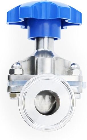 1-1/4" Pipe OD 19mm 25mm 32mm DN20 Stainless Steel 316L Diaphragm Valve 1.5" Tri-Clamp Ferrule OD 50.5mm(1/2" x Ferrule 50.5,White Handle) in Kuwait