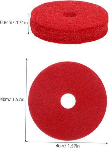 Totority 12pcs Double Cymbal Felt Pads Drum Cymbal Replacement Accessories Red Anti-vibration Felt Washers for Stable Sound Quality and Protection in Saudi Arabia