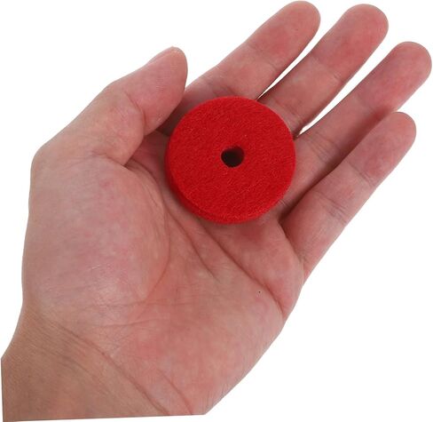 Totority 12pcs Double Cymbal Felt Pads Drum Cymbal Replacement Accessories Red Anti-vibration Felt Washers for Stable Sound Quality and Protection in Saudi Arabia